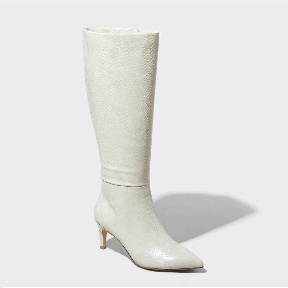 **2 for $40** Womens Tay Tall Dress Boots, Cream (off White) A New Day